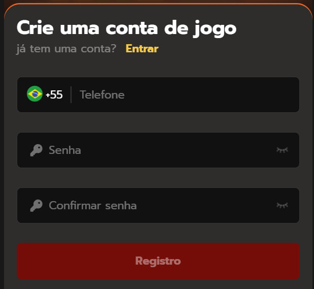 Formulário de Registro K7GAMES